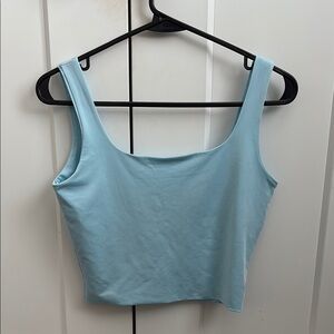 Women's Light Blue cropped Tank Top